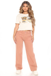 Skating By Utility Wide Leg Jeans - Chestnut